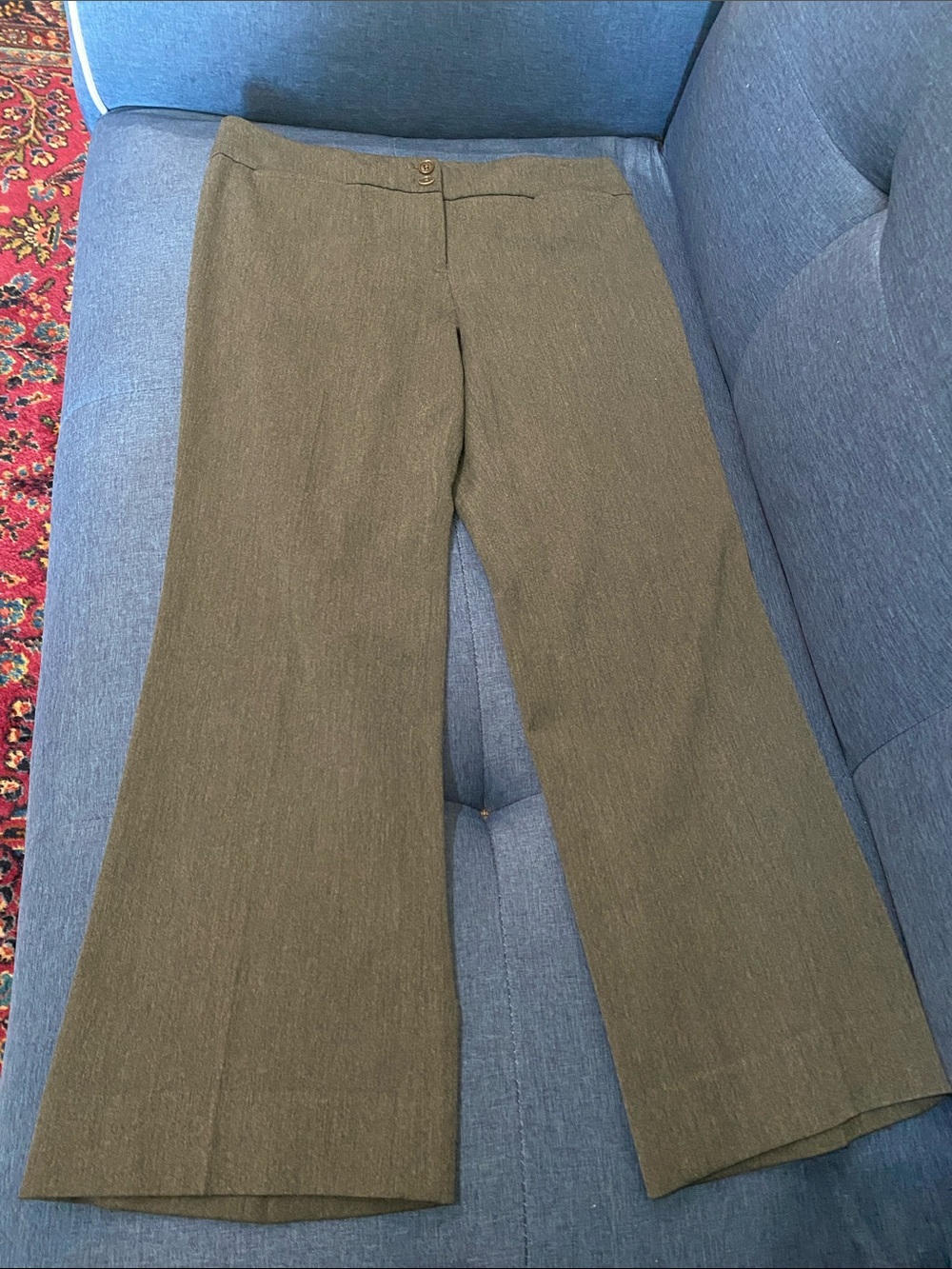 Classic Wide-Leg Women’s Dress Pants — Dark Grey